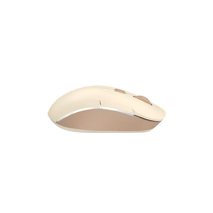 Безжична безшумна мишка A4tech FBCS Air2 Cafe Latte, Dual mode, 2000dpi, Li-Ion батерия - A4-MOUSE-FB26CS-CAFE