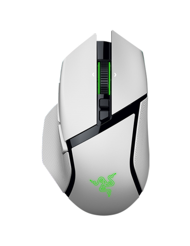 Bluetooth геймърска мишка Razer Basilisk V3 Pro 35K, White, Focus Pro 35K Optical Sensor Gen-2, 35000 DPI - RZ01-05240200-R3G1