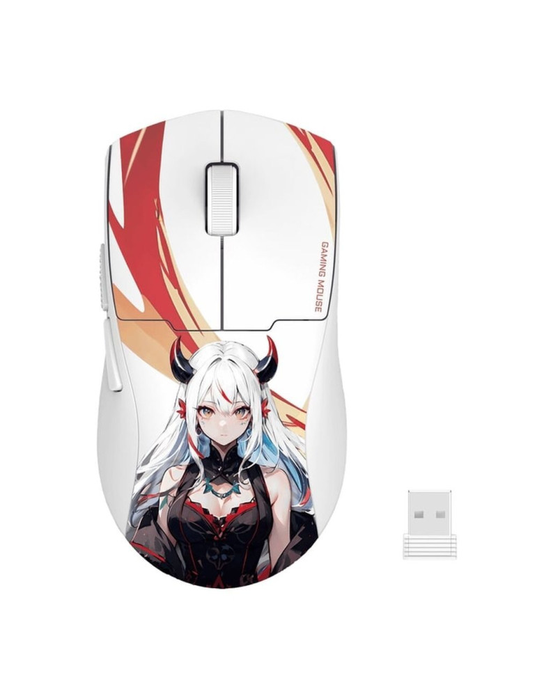 Bluetooth геймърска мишка Redragon K1ng Max Anime M918AKG-PRO - бяла