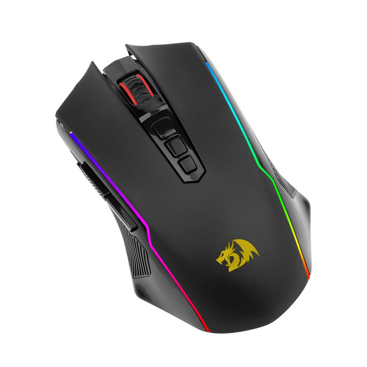 Bluetooth геймърска мишка Redragon Nix M914-RGB, с безжична и кабелна Bluetooth връзка с RGB осветление, черна