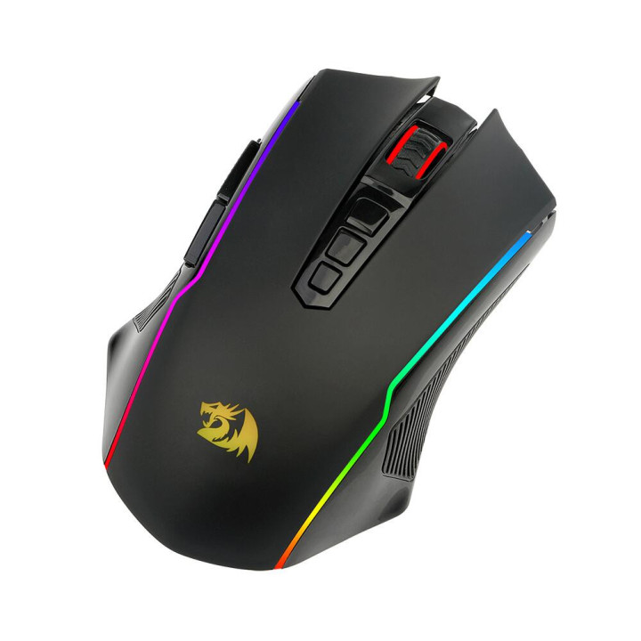 Bluetooth геймърска мишка Redragon Nix M914-RGB, с безжична и кабелна Bluetooth връзка с RGB осветление, черна