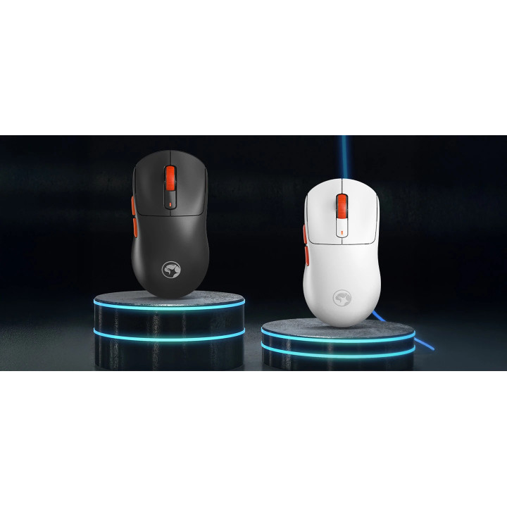 Bluetooth геймърска мишка Marvo Niro 60W G964W White, Bluetooth, 2.4G, 12000dpi - MARVO-G964W-WH