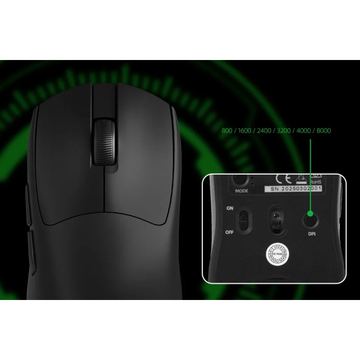 Bluetooth геймърска мишка Marvo Niro 320 G867W, Bluetooth, 2.4G, 8000dpi - MARVO-G867W