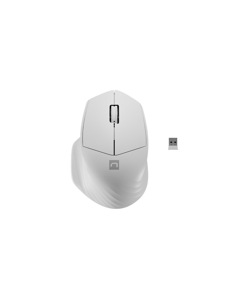 Bluetooth мишка Natec Siskin, 1600DPI, 2.4GHz   Bluetooth 5.0, White - NMY-1972