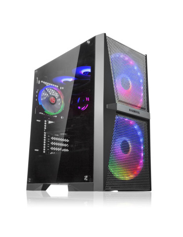 Геймърски компютър ION SILENOS MS PRO Black АRGB с процесор AMD Ryzen 5 7600X, видео карта RTX 5060 Ti 8G VENTUS 2X OC PLUS, RAM 32GB(2x16GB) DDR5 5600MHz DDR5 и SSD диск 1TB Nvme