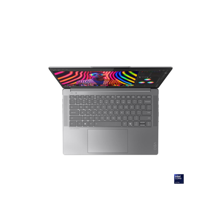 Лаптоп Lenovo Yoga Pro, 7 Intel Core Ultra 7 255H, 14.5" 3k OLED 1000N 120Hz HDR, 32GB DDR5 RAM, 1TB SSD , Win 11 Home, Luna Grey - 83KF001DBM