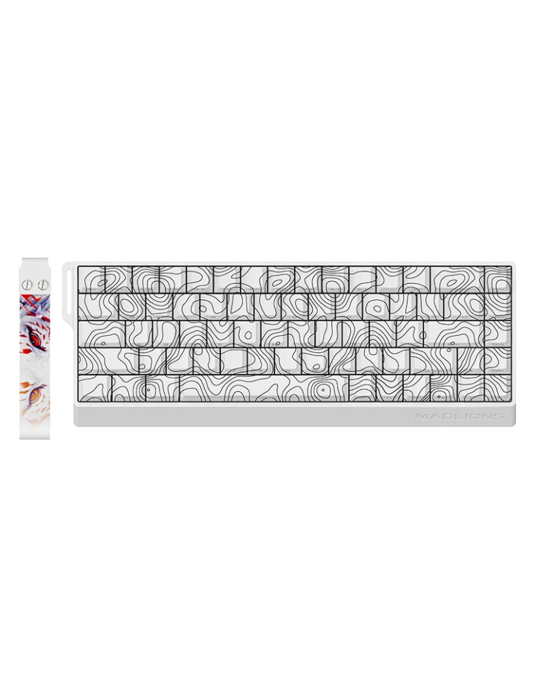 Професионална геймърска механична клавиатура Madlions FIRE 68 ULTRA, 8K, Gateron Magnetic Jade Switches - White Counto - FIRE-68-ULTRA-CNT-WH
