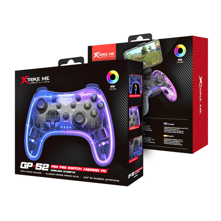 Bluetooth геймпад Xtrike ME GP-52 - PS4, Wireless, Bluetooth - XTRM-GP-52
