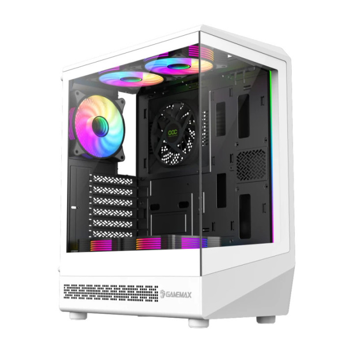 Кутия за компютър Gamemax Vista COC AW, 5 x 120 mm A-RGB Fans, MB Plate COC Fan, ATX - GM-VISTA-COC-AW