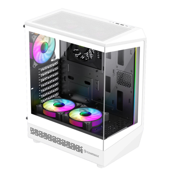 Кутия за компютър Gamemax Vista COC AW, 5 x 120 mm A-RGB Fans, MB Plate COC Fan, ATX - GM-VISTA-COC-AW
