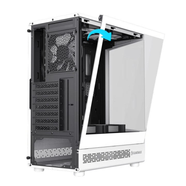 Кутия за компютър Gamemax Vista COC AW, 5 x 120 mm A-RGB Fans, MB Plate COC Fan, ATX - GM-VISTA-COC-AW