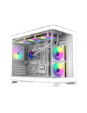 Кутия за компютър Gamemax HYPE-M White, 3 x 120 mm Addressable RGB fans, mATX - GM-14100902477