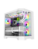 Кутия за компютър Gamemax HYPE-A White - 4 x 120 mm Addressable RGB fans, ATX - GM-HYPE-A-WH