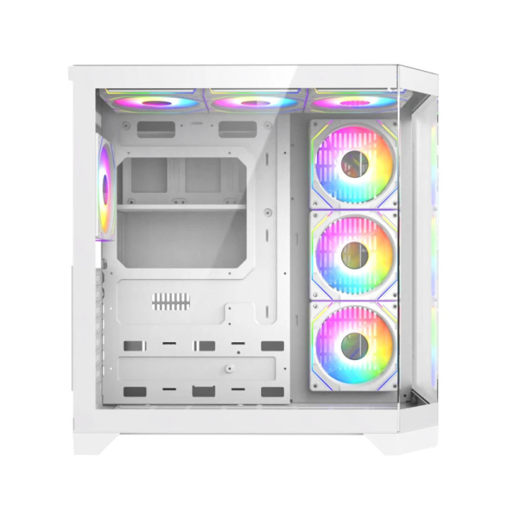Кутия за компютър Gamemax HYPE-A White - 4 x 120 mm Addressable RGB fans, ATX - GM-HYPE-A-WH