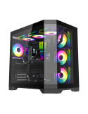 Кутия за компютър Gamemax HYPE-A Black - 4 x 120 mm Addressable RGB fans, ATX - GM-HYPE-A-BK