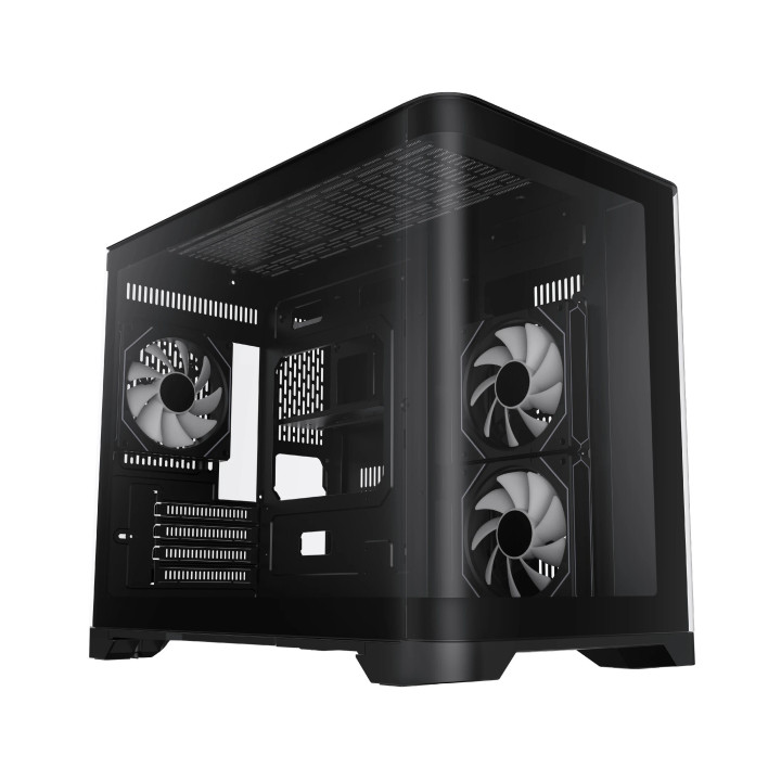 Кутия за компютър Gamemax HYPE-M Black, 3 x 120 mm Addressable RGB fans, mATX - GM-14100902476