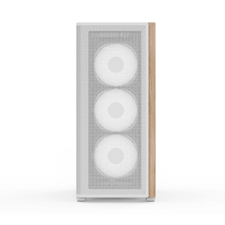 Кутия за компютър AeroCool D501A White, Addressable RGB, Wood - D501A-G-WT-v2