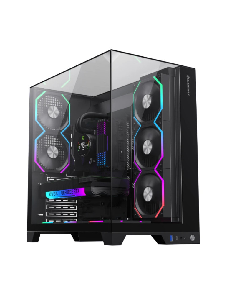 Кутия за компютър Gamemax Infinity Pro Black, 5 x 120 mm Addressable RGB fans, ATX - GM-14100903090
