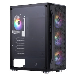 Кутия за компютър 1stPlayer Firebase X5 RGB v2, с вкл. 4 бр вентилатори , ATX - X5-BK-4F1