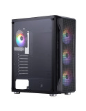 Кутия за компютър 1stPlayer Firebase X5 RGB v2, с вкл. 4 бр вентилатори , ATX - X5-BK-4F1
