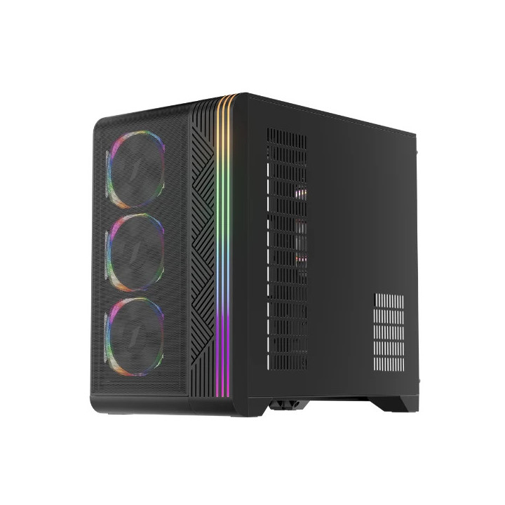 Кутия за компютър 1stPlayer AVT7-BK, USB-C, Mesh, A-RGB, ATX