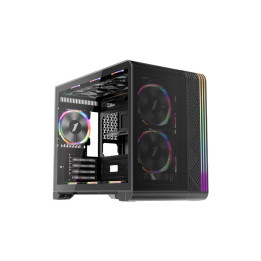 Кутия за компютър 1stPlayer VT6-BK, Mesh, A-RGB, mATX