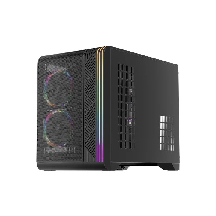 Кутия за компютър 1stPlayer VT6-BK, Mesh, A-RGB, mATX