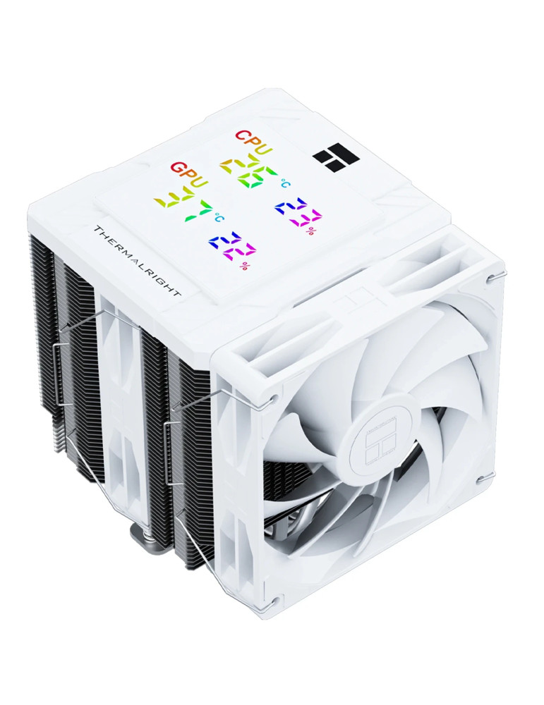 Охладител за процесор Thermalright Peerless Assassin 120 Digital White, Dual-Tower, LGA1851/AM5 - PEERLESS-ASSASSIN-120-D-WH