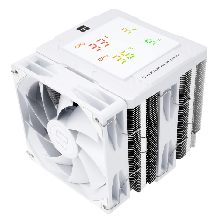 Охладител за процесор Thermalright Peerless Assassin 120 Digital White, Dual-Tower, LGA1851/AM5 - PEERLESS-ASSASSIN-120-D-WH