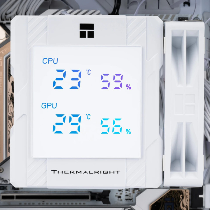 Охладител за процесор Thermalright Peerless Assassin 120 Digital White, Dual-Tower, LGA1851/AM5 - PEERLESS-ASSASSIN-120-D-WH
