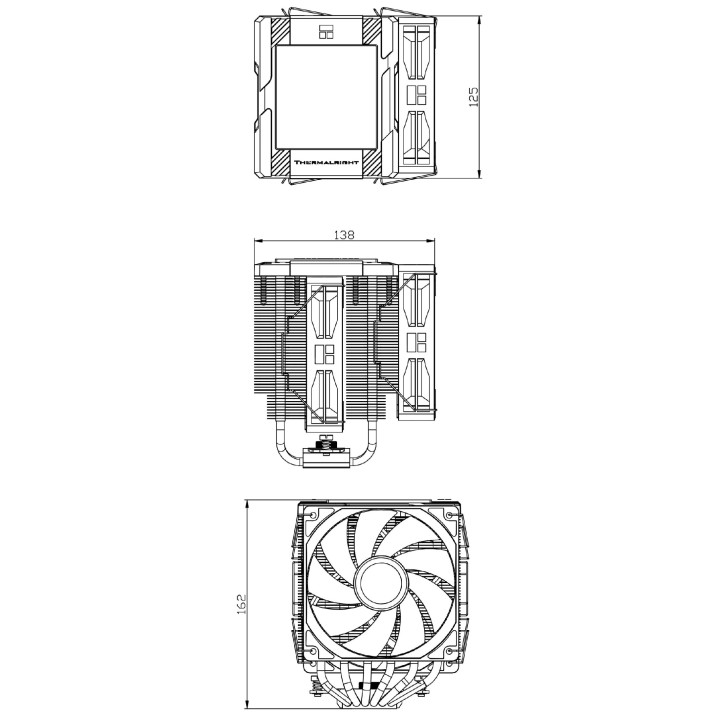 Охладител за процесор Thermalright Peerless Assassin 120 Digital White, Dual-Tower, LGA1851/AM5 - PEERLESS-ASSASSIN-120-D-WH