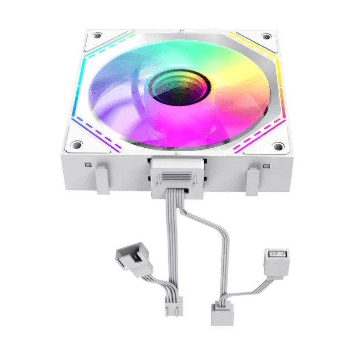 Комплект вентилатори Gamemax FN12A-S3I White, Fan Pack 3-in-1 3x120mm, Daisy-Chain, Addressable RGB - GM-14050101542