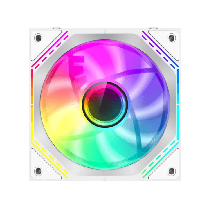 Комплект вентилатори Gamemax FN12A-S3I White, Fan Pack 3-in-1 3x120mm, Daisy-Chain, Addressable RGB - GM-14050101542