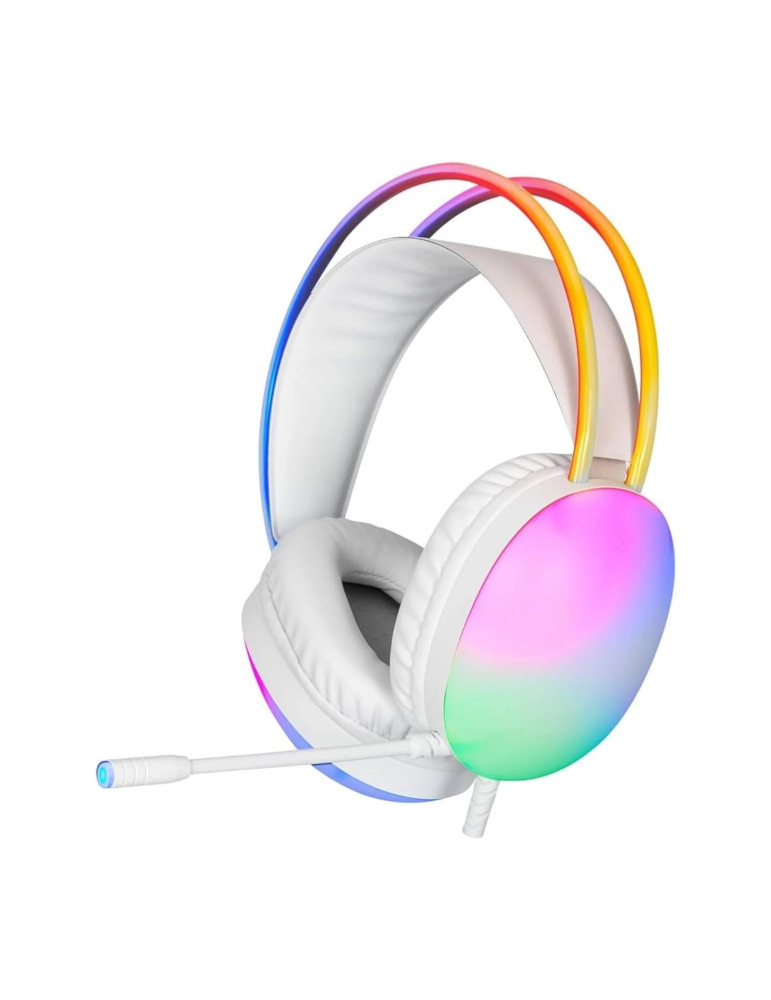 Геймърски слушалки Xtrike ME GH-511 - 50mm, RGB, White - XTRM-GH-511