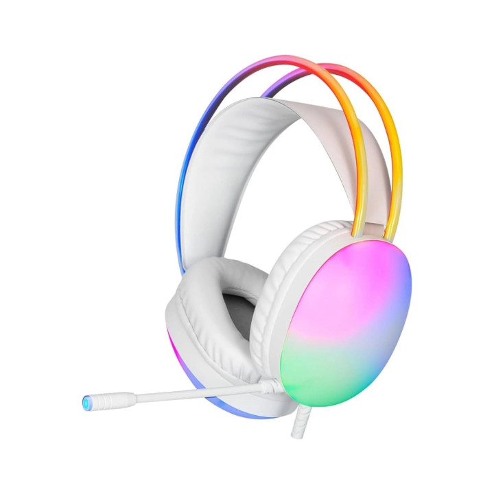 Геймърски слушалки Xtrike ME GH-511 - 50mm, RGB, White - XTRM-GH-511