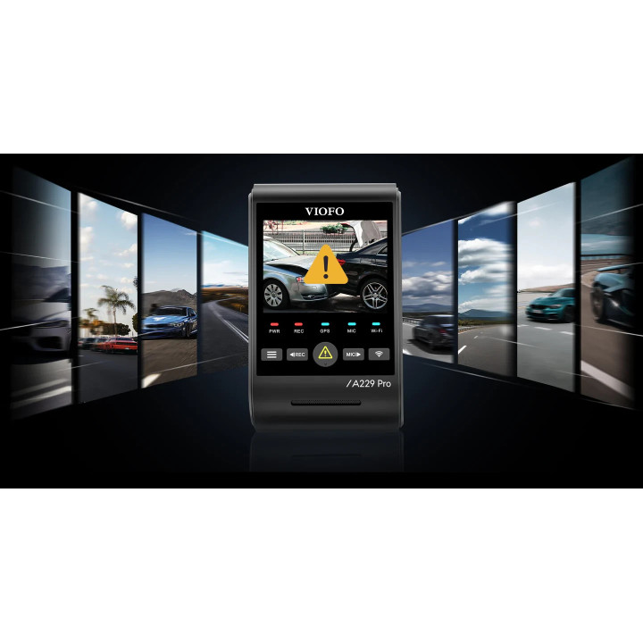 Видео регистратор VIOFO Dash Cam A229 Pro 3 Channel - 4K, HDR, Dual Sony STARVIS 2, GPS, Bluetooth - VIOFO-A229-PRO-3CH