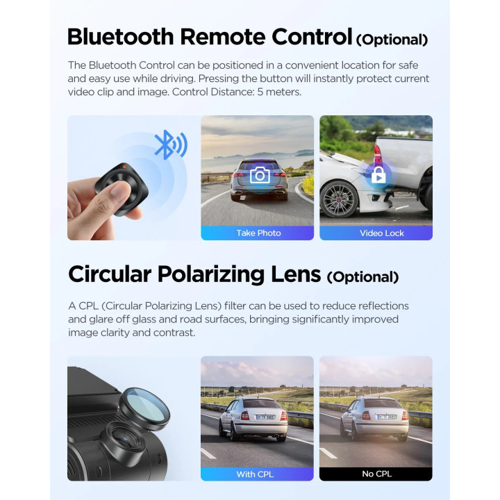 Видео регистратор VIOFO Dash Cam A229 Plus 2 Channel - 2K, HDR, Sony STARVIS 2, GPS - VIOFO-A229-PLUS-2CH