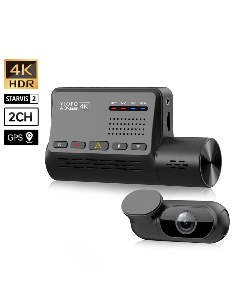 Видео регистратор VIOFO Dash Cam A139 PRO 2 Channel - 4K UHD, Sony STARVIS 2, GPS - VIOFO-A139-PRO-2CH