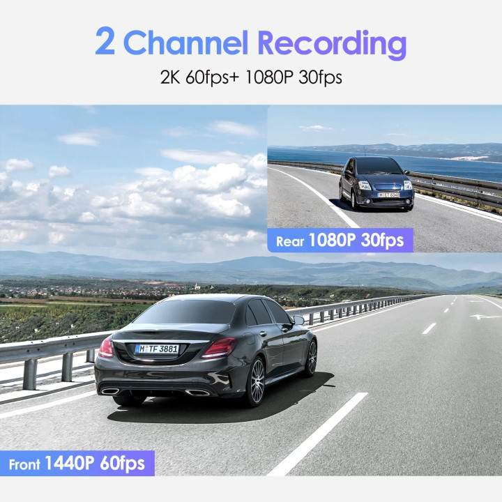 Видео регистратор VIOFO Dash Cam A129 Plus DUO - GPS, Rear Cam included - VIOFO-A129-PLUS-DUO-G