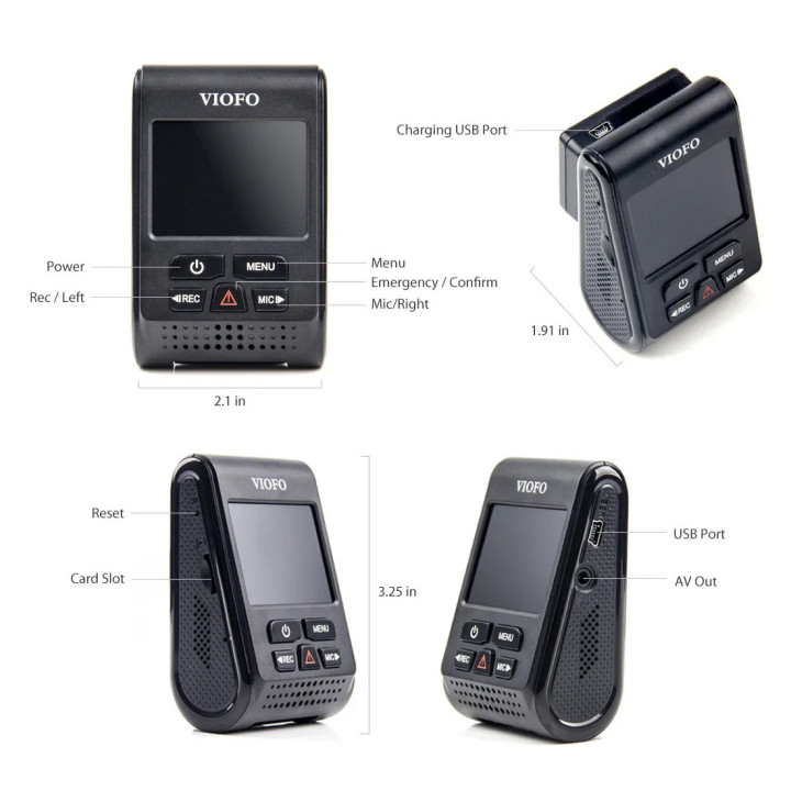 Видео регистратор VIOFO Dash Cam A119 V3-G - GPS Module, Quad HD , HDR, Sony STARVIS - VIOFO-A119-V3-G