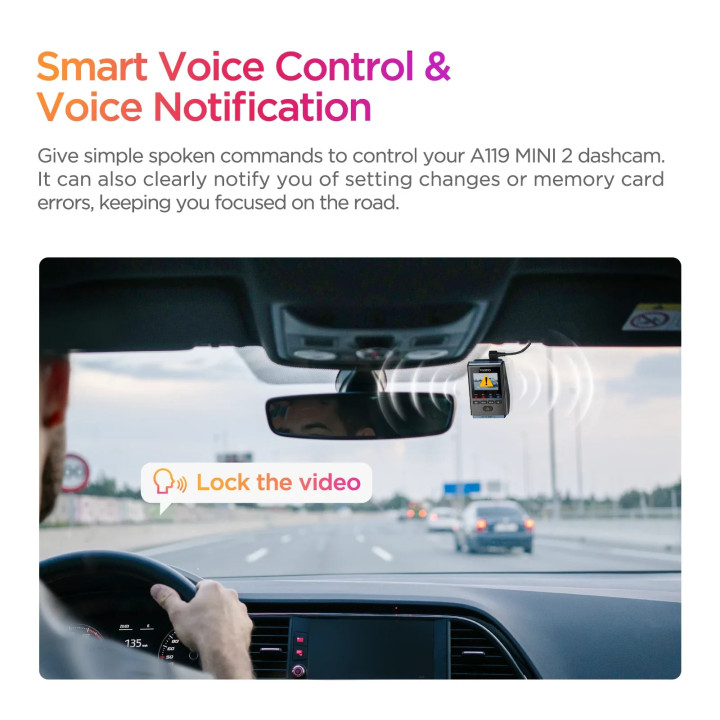 Видео регистратор VIOFO Dash Cam A119 MINI 2 - GPS Module, 2K HDR, 60 FPS, Sony STARVIS 2 - VIOFO-A119-MINI-2-G
