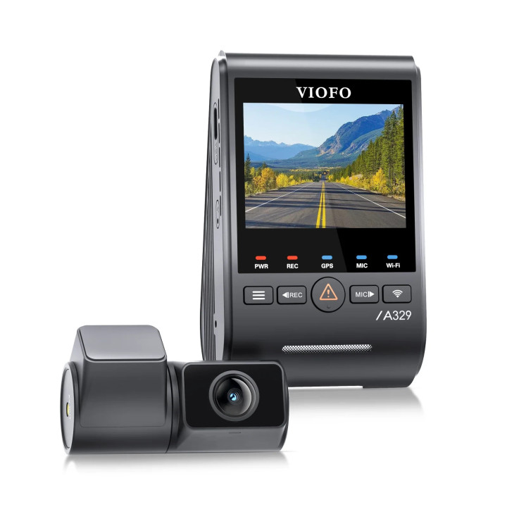 Видео регистратор VIOFO Dash Cam A329S 2 Channel - 4K, HDR, Dual Sony STARVIS 2, GPS, Bluetooth, Wi-Fi 6 - VIOFO-A329S-2CH