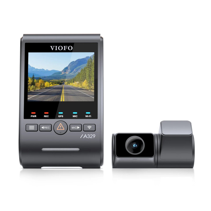 Видео регистратор VIOFO Dash Cam A329S 2 Channel - 4K, HDR, Dual Sony STARVIS 2, GPS, Bluetooth, Wi-Fi 6 - VIOFO-A329S-2CH