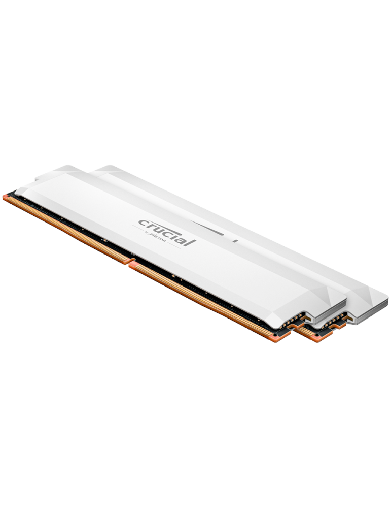 RAM памет Crucial 32GB(2x16GB) DDR5 6000MHz Pro Overclocking UDIMM CL36 White, 16Gbit - CP2K16G60C36U5W