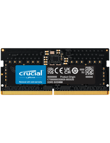 RAM памет Crucial 8GB DDR5 5600MHz SODIMM CL46, 16Gbit - CT8G56C46S5