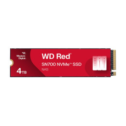 SSD диск WD Red 4TB SN700 NVMe M.2 2280 PCIe Gen3 8Gb/s, NAS devices, 3400/ 3100MB/s - WDS400T1R0C-68BDK0