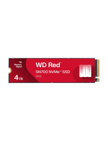 SSD диск WD Red 4TB SN700 NVMe M.2 2280 PCIe Gen3 8Gb/s, NAS devices, 3400/ 3100MB/s - WDS400T1R0C-68BDK0