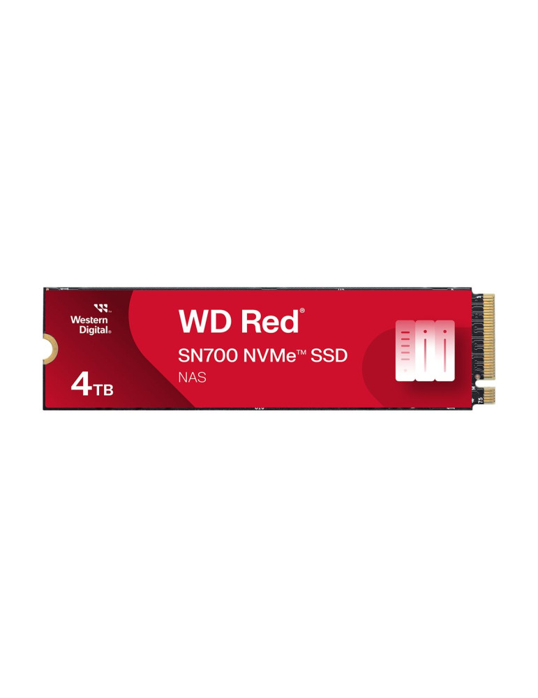 SSD диск WD Red 4TB SN700 NVMe M.2 2280 PCIe Gen3 8Gb/s, NAS devices, 3400/ 3100MB/s - WDS400T1R0C-68BDK0