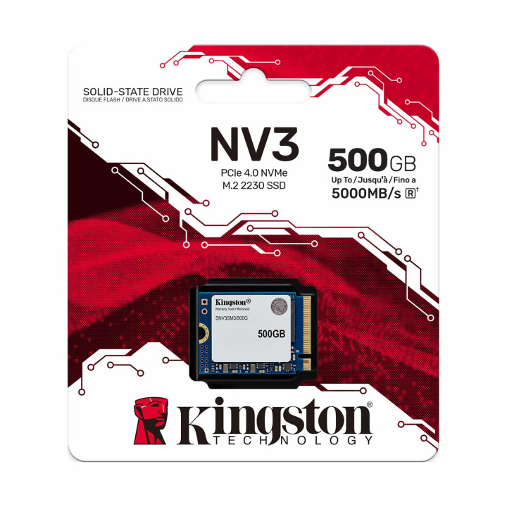 SSD диск Kingston 512GB NV3 PCIe 4.0 NVMe M.2 2230, 5000/ 3000MB/s - SNV3SM3/500G