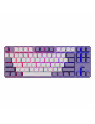 Геймърскa механична клавиатура Dark Project KD87A Violet - G3MS Sapphire Switches, RGB, PBT Keycaps - DPO-KD-87A-406400-GMT